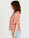 Ashley V-Neck Top - Pink Blossom
