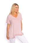 Hatfield - V Neck Swing T Shirt - Pink