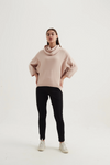 Cowl Neck Boxy Knit - Champagne Pink