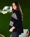 Cleo Sweater - Black Leopard