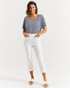 Crop Bengaline Pant - White