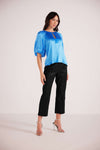 Donna Straight Leg Pu Pant -Black