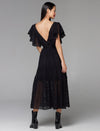 Dream Lover Broderie Midi Dress - Black