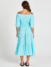 Felix Tiered Midi Dress - Aqua