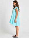 Felix Tiered Mini Dress - Aqua