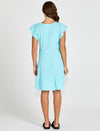 Felix Tiered Mini Dress - Aqua