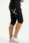 Apartment Pants 3/4 - Black with Stormy Stripe X