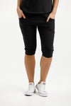 Apartment Pants 3/4 - Black with Stormy Stripe X