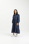 Long Sleeve Khloe Dress - Indigo Blue