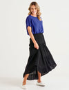 Ibiza Tiered Skirt - Black