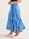 Ibiza Tiered Skirt - Foxy Blue
