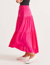 Ibiza Tiered Skirt - French Rose