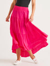 Ibiza Tiered Skirt - French Rose