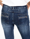 Button Jean 7019 - Dark Wash with Zip Pocket