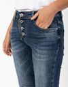 Button Jean 7019 - Dark Wash with Zip Pocket