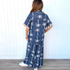 Denim Palm Print Pant