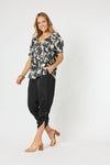 Ivy Top- Black Print