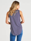 Keira Tank - Dark Blue Stripe