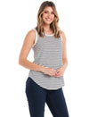 Keira Tank - Jet Black Stripe