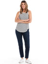 Keira Tank - Jet Black Stripe