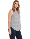 Keira Tank - Jet Black Stripe