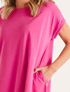 Maxine T Shirt Dress - Azalea