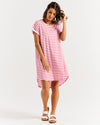 Maxine T-Shirt Dress - Cherry Blossom Stripe