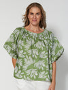 Santorini Blouse Palm Olive