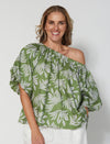 Santorini Blouse Palm Olive