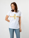 T Shirt - White Bronze Safari Cross