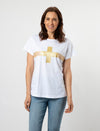 T Shirt - White Bronze Safari Cross