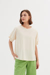 Ruffle Sleeve Detail Top - Cream