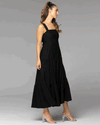 Heart & Soul Tiered Maxi Dress - Black