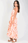 Hills in Hollywood - One Shoulder Dress - Santa Monica Print in Blush
