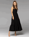 Heart & Soul Tiered Maxi Dress - Black