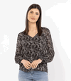 Wanderer Top - Black Stripe Floral