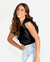 Tamara Frill Sleeve Tee - Black