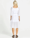 Ruby Tiered Midi Dress - White