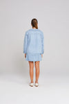 Bowtique stone wash denim Shacket