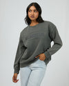 Vital Washed Oversized Crew - Charcoal