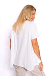 The Hatfield V Neck Swing white t-shirt