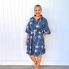 Denim Palm PrintRope Dress