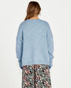 Kirsha Oversized Round Neck Jumper - Blue