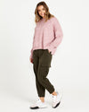Kirsha Oversized Round Neck Jumper - Blush Pink