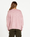 Kirsha Oversized Round Neck Jumper - Blush Pink